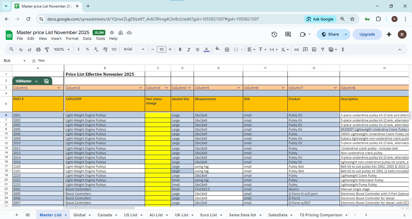 Manual to Automation Sheet Conversion